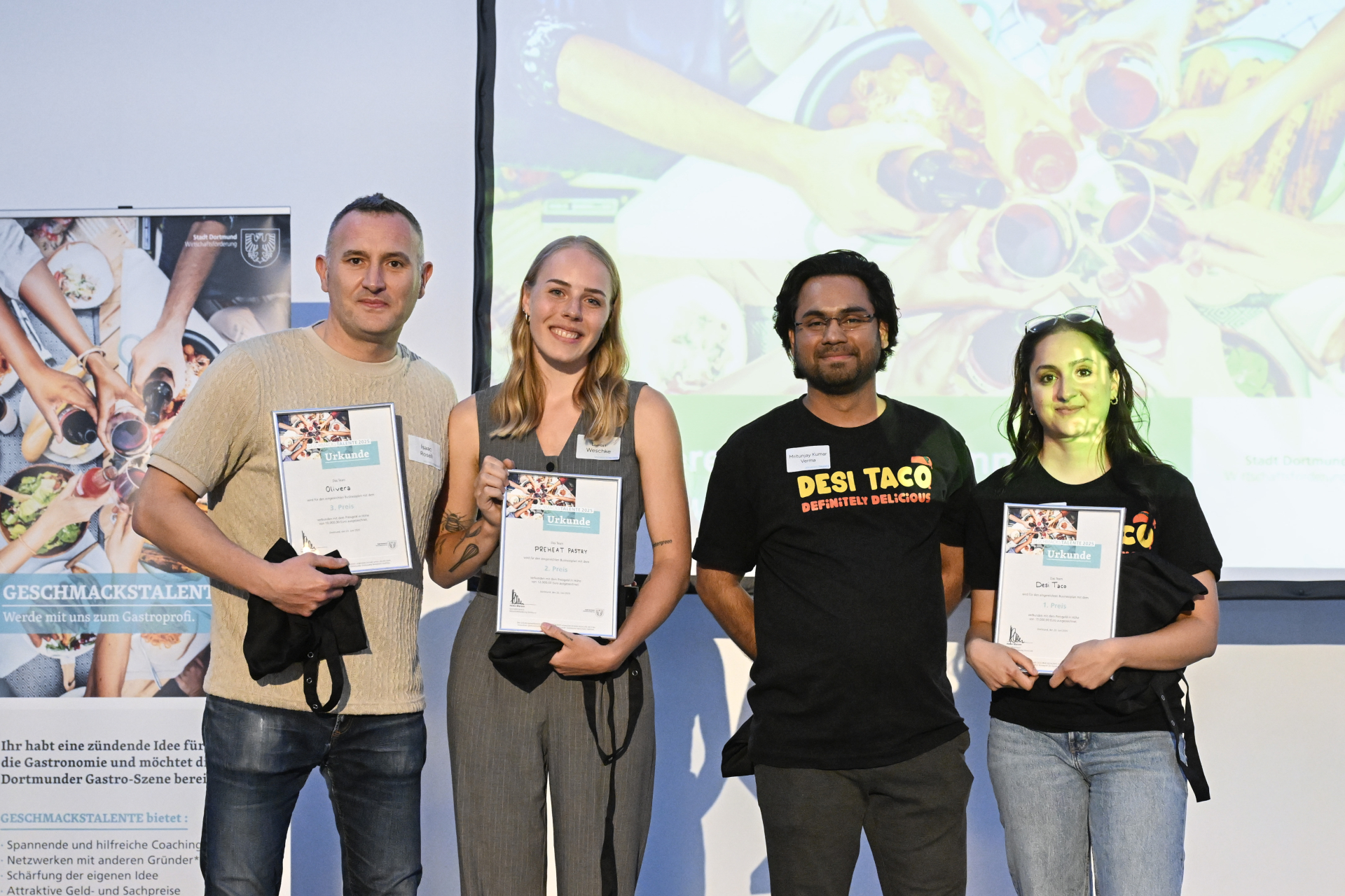 Das Podium von GESCHMACKSTALENTE 2025
