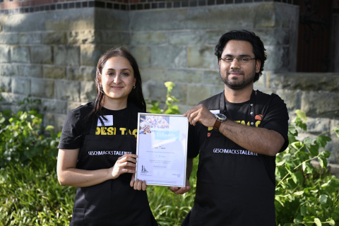 Sanja Jelenkovic und Mritunjay Kumar Verma von Desi Taco gewinnen die fünfte Auflage von Dortmunds Gastrowettbewerb GESCHMACKSTALENTE