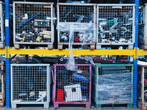 Gitterboxen im Lager